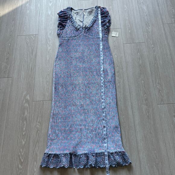Free People McKenna Velvet Dress Large Boho NWT - Picture 10 of 16